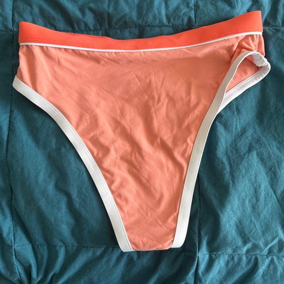 NEW 93 Play Street Libby Coral Bottoms High Waist Bikini Bottoms - Picture 3 of 5